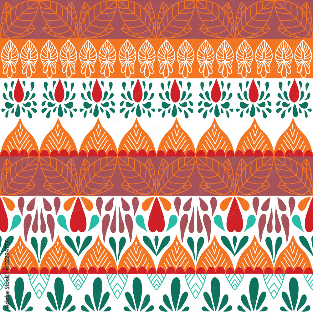 Wall mural tribal boho pattern