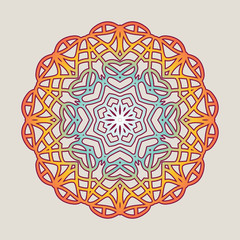 Vector vintage Mandala sign frame. Vintage decorative elements. Oriental pattern