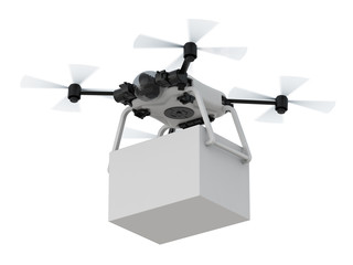 delivery drone with box