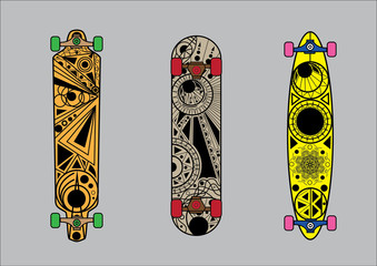set of skateboards design - 132294918