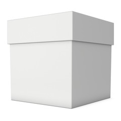 Fototapeta premium White box isolated on white background. Transportation concept. 3D render illustration for your design.