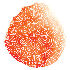 Creative mandala in frame