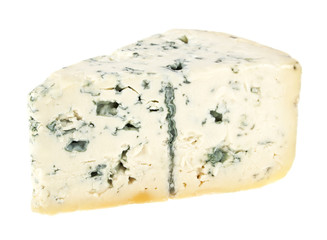 Blue cheese isolated on a white background