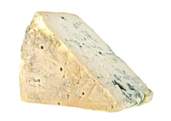 Blue cheese isolated on a white background