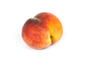 Fresh ripe peach isolated 