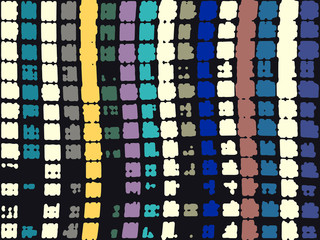 Fototapety  Streszczenie tło wektor grunge. Kolorowa mozaikowa kompozycja nieregularnych, pofalowanych elementów graficznych.