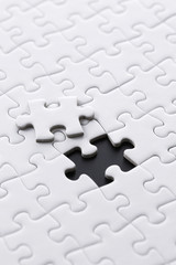 白いジグソーパズル　White jigsaw puzzle