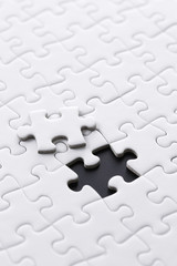 白いジグソーパズル　White jigsaw puzzle