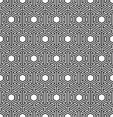 Vector seamless pattern. Modern stylish texture. Geometric pattern with hexagonal tiles.