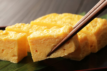 だし巻き卵　Japanese rolled eggs