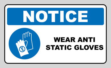 Safety sign, Hand protection must be worn