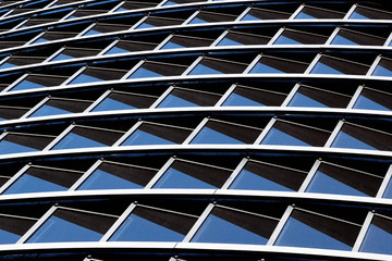 Glass windows of a skyscraper