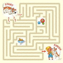 Help the character to find a way out of the maze