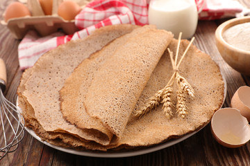 buckwheat crepe with ingredients