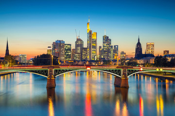 Fototapeta na wymiar Frankfurt am Main. Cityscape image of Frankfurt am Main during sunset.