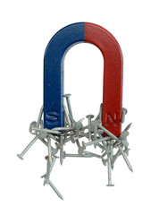Magnet and nails
