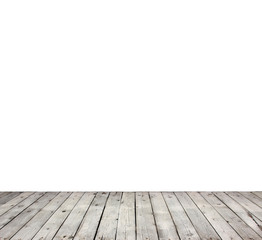 White and wood floor.