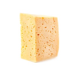 Piece of cheese close up