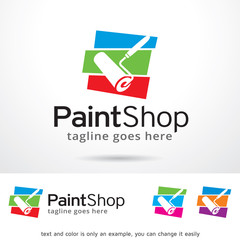 Paint Shop Logo Template Design Vector / Icon Design