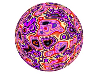 Colored abstract fractal pattern. Computer generated graphics.