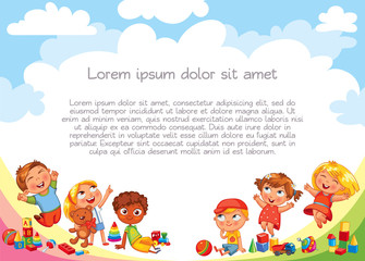 Playground. Template for advertising brochure