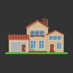 Stylish house vector illustration