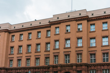 Fototapeta premium red facaded office house
