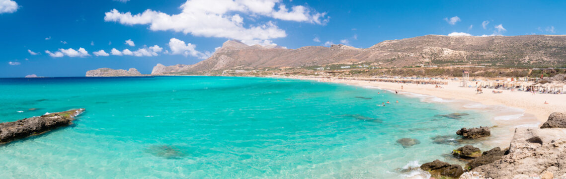 Beautiful Falassarna lagoon on Crete, Greece