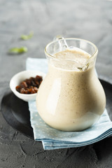 Yogurt smoothie with dried fruits