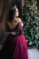 portrait of a beautiful young woman in an image of the Queen