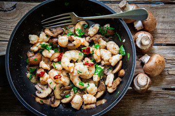 Portobello mushroom fried