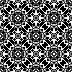 Ornamental Seamless Line Pattern. Endless Texture. Oriental Geometric Ornament