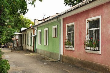 Fototapeta na wymiar Old street in Kishinev. Moldova 
