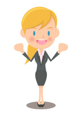 励ます女性会社員