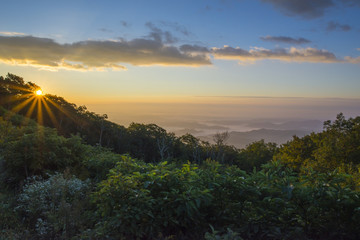 Sunrise over the Blue Ridge Mountains, North Carolina