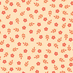 cute little flowers fabric pattern. floral seamless illustration