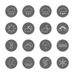 weather thin line icons set,vector Illustration EPS10