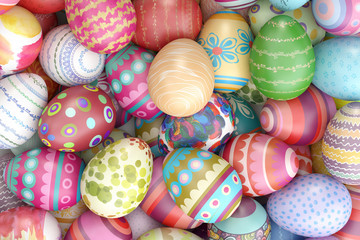 Obraz premium Ostereier als Oster Hintergrund