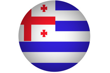 Obraz premium Adjara national flag 3D illustration symbol.
