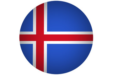 Iceland flag national flag 3D illustration symbol.
