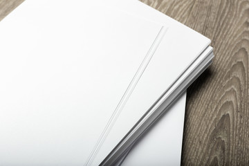 Blank  poster on wood to replace your design