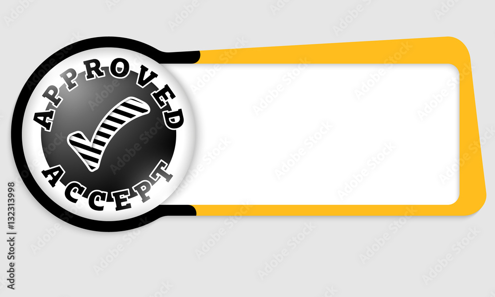 Poster vector abstract box for your text with check box