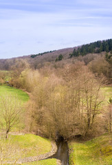 Fototapeta premium view down to a valley