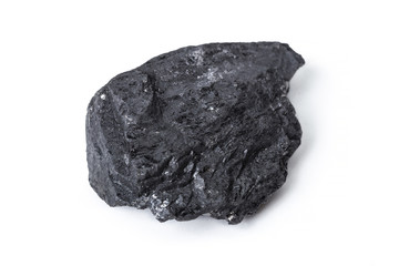 Obraz premium Natural wood charcoal Isolated on white