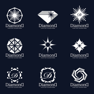 Diamond and Jewellery logo vector set design