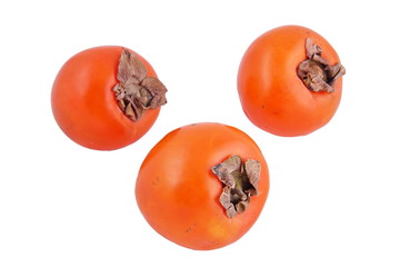 Persimmon on white background