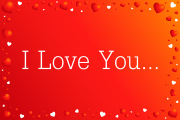 Colorful Background with Heart Confetti. Vector illustration EPS 10.