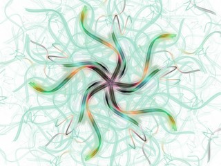 Colored abstract fractal pattern. Computer generated graphics.