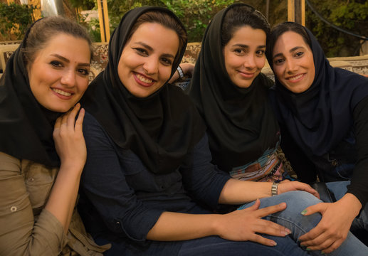Girls on a night out, Darband, Northern Tehran, Iran