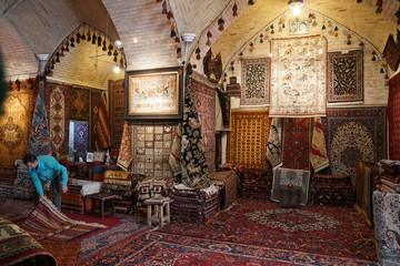 Carpet shop, Grand Bazaar, Isfahan, Iran